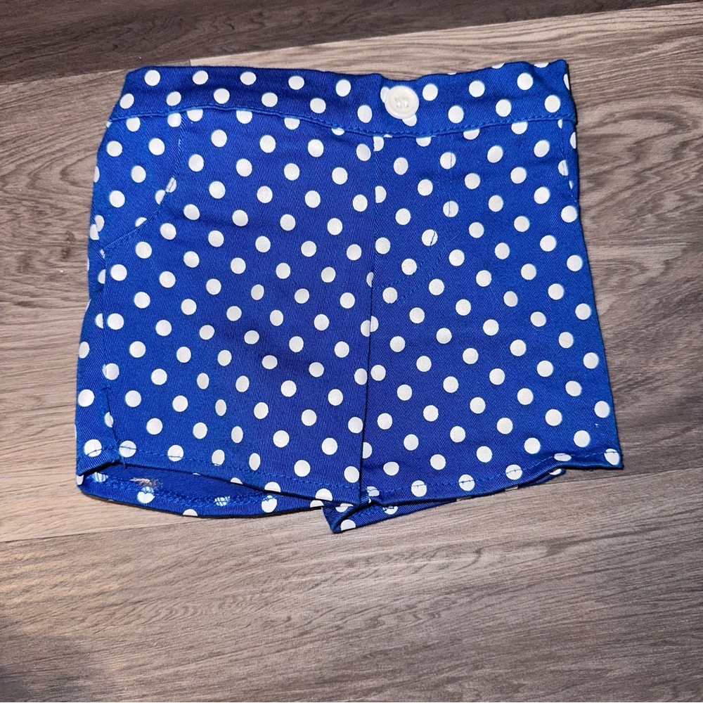 Build A Bear Workshop HTF Blue & White Polka Dot Shorts For Plush BABW